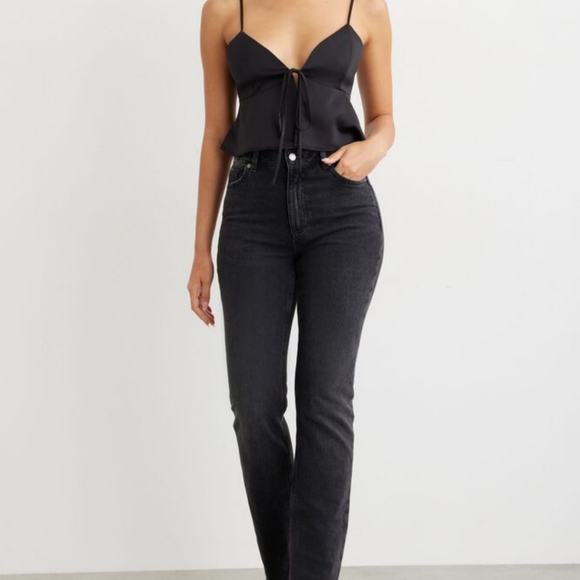 DYNAMITE Satin cami (a gorgeous green) - Picture 4 of 5